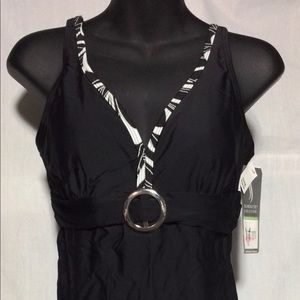 Women’s Long Silhouette Solutions One Pc Swimsuit